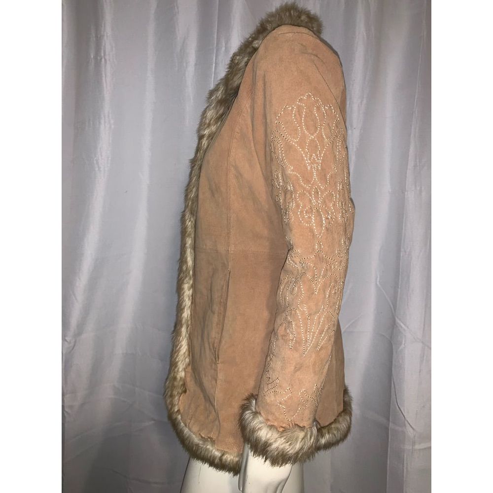 SOLD Vintage 90’s Y2K Tan Leather Penny Lane Coat Medium - Picture 8 of 13